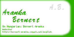 aranka bernert business card
